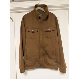 Chilly Essentials, Mens sherpa lined coat in brown, Size Medium